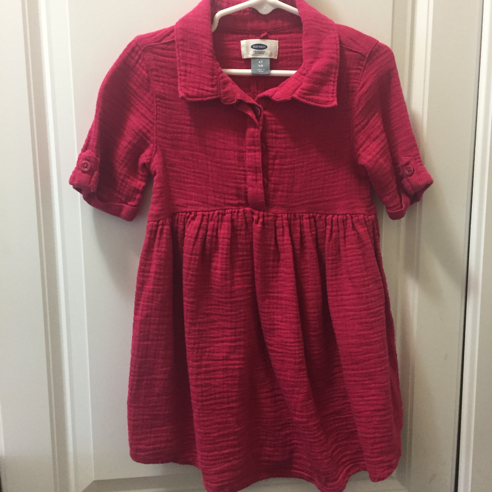 Girls Old Navy Pink Dress Short Sleeve 4T